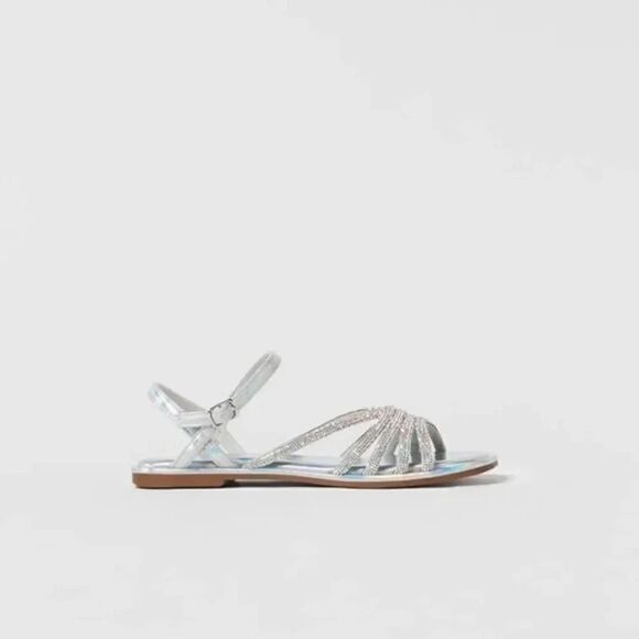 ZARA SPARKLY EMBELLISHED STRAPPY SANDALS - Picture 3 of 7